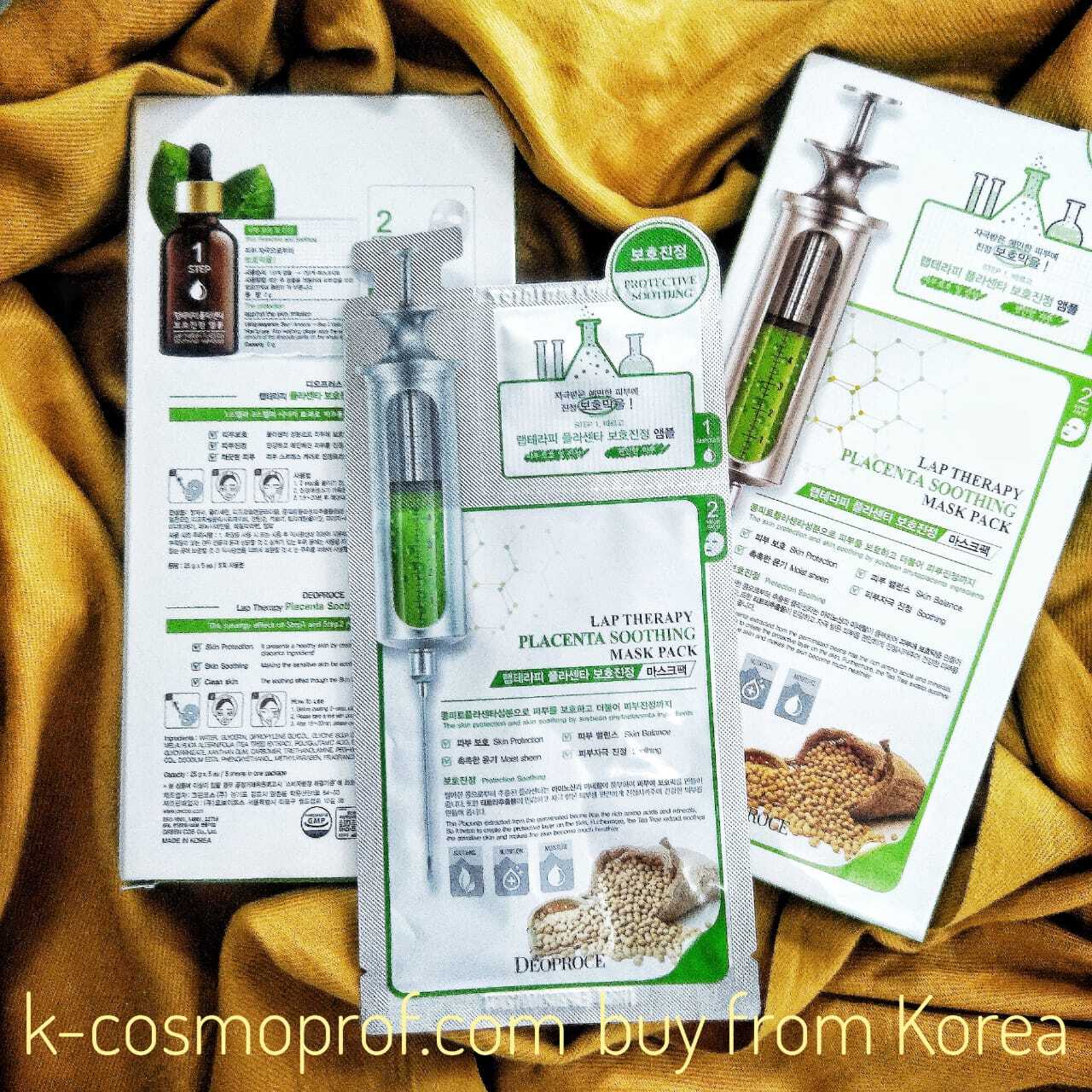 Lap Therapy Placenta Soothing Ampoule Mask Pack Deoproce 1box