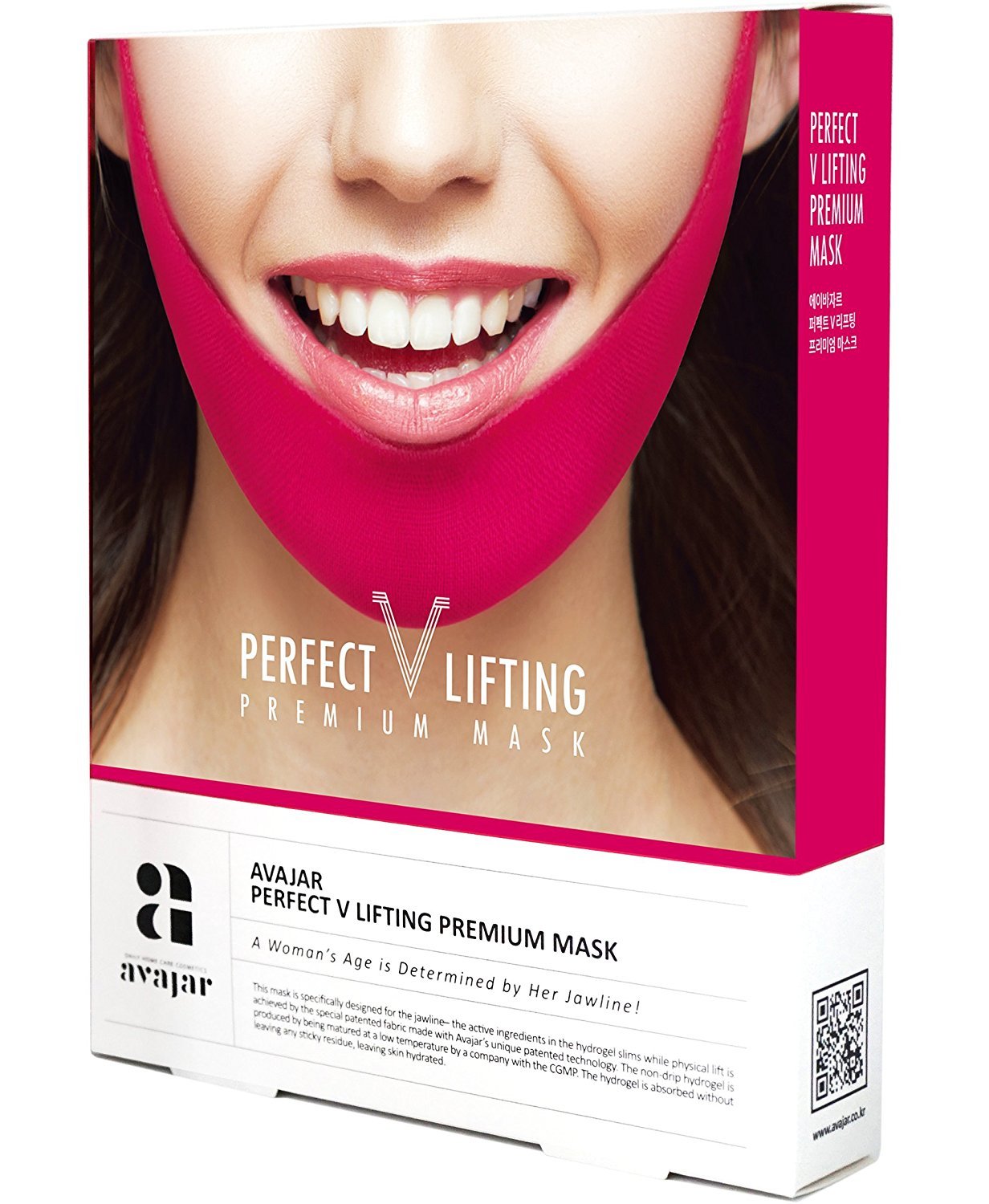 Avajar Perfect V Lifting Premium Mask for Facial firming treatment, Tight face & Neck line, Lipolytic & Anti-Celluite mask V LIFTING FACE MASK Korea - 1 pack/5pcs